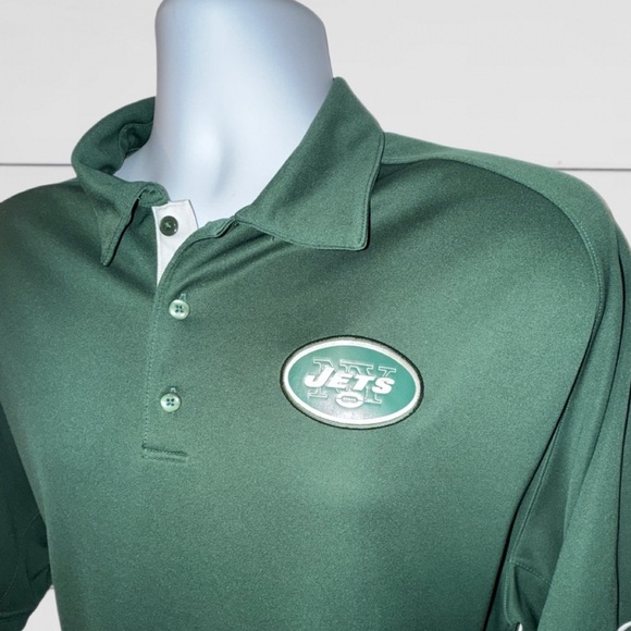 New York Jets Polo Shirt Men’s Green White Men’s Size-XL - Picture 8 of 14